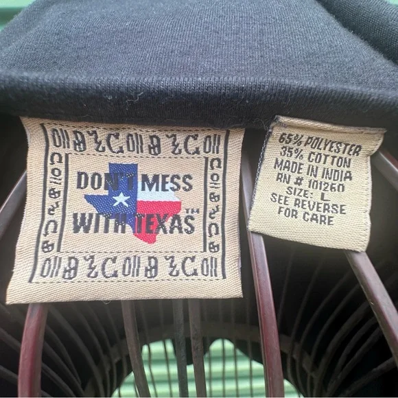 Don’t Mess With Texas Beaded Horse Top 3/4 Sleeve Westernwear Boutique Sz L - Picture 3 of 9